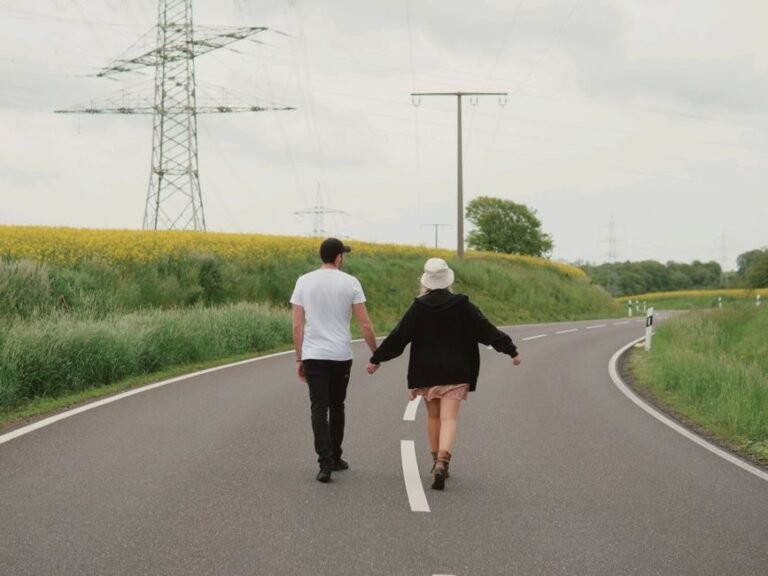 walking country road