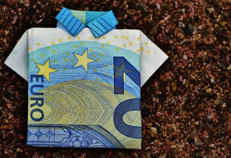 folded banknotes hand